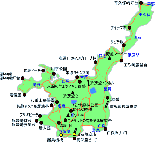 石垣島の地図